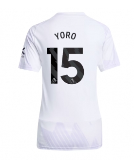 Billige Fotballdrakt Manchester United Leny Yoro #15 Replika Bortedrakt Dame 2025-26 Kortermet Billige Fotballdrakt Manchester United Leny Yoro #15 Replika Bortedrakt Dame 2025-26 Kortermet